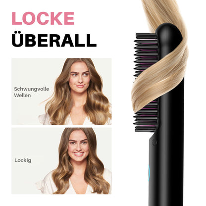 Eloura Tragbare Bürste – Glätten, Locken, Trocknen